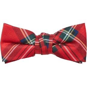 Jacob Alexander Merry Christmas Royal Stewart Red Plaid Infant Pre-Tied Clip-On Bow Tie