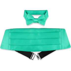 Vesuvio Napoli Boy's Cummerbund & Bow Tie Set Solid Color Boys Cumberbund BowTie