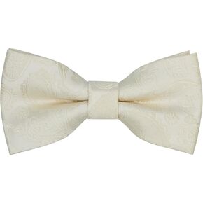 Paisley Bow Ties for Men Kids, Classic Adjustable Pre-Tied Bowties with Gift Box for Mens Wedding Party