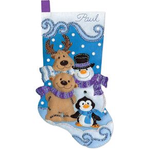 Design Works Crafts Stocking Kit Winter Friends