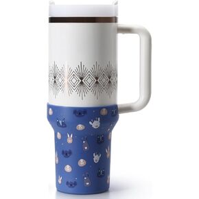 حذاء Uvafly Cup لـ Stanley، إكسسوارات الأكمام الواقية من السيليكون Viva Magenta لـ Stanley Quencher H2.0 FlowState Tumbler 40oz / Stanley Adventure Quencher Tumbler 40oz (أحمر)