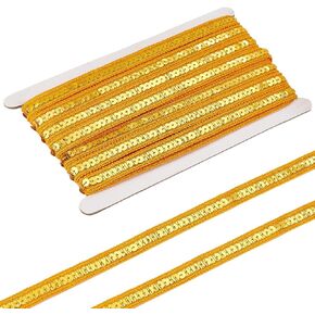 PH PandaHall 10.9 Yards Sequin Ribbon Trim, 0.5 Inch Black Metallic Gimp Braid Lace Trim Bling Lace Ribbon Flat Glitter Ribbon for Sewing Curtain Costume DIY Christmas Halloween Craft Clothing
