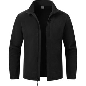 TBMPOY Men's Fleece Jackets Lightweight Full-Zip Fall Jacket Outdoor Hiking Warm Winter Coats with Pockets