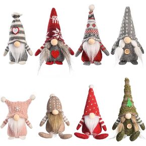 Funoasis 8 قطع صغيرة عيد الميلاد التماثيل أفخم جنوم اليدوية السويدية عطلة ديكور المنزل Tomte هدايا الحفلات مزرعة الطاولة الحلي in Kuwait
