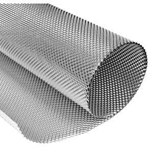 QWORK Embossed Aluminum Automotive Exhaust Heat Shield - 6 mil Thickness, 23" x 39" with Stainless Steel Ties - High Temperature Resistant up to 1100°F for Mufflers, Fuel Tanks & Engine Protection
