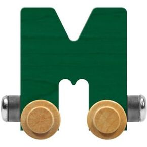Maple Landmark NameTrains Bright Letter Car M - Made in USA (Green)