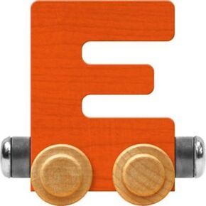 Maple Landmark NameTrains Bright Letter Car E - Made in USA (Orange)