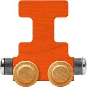 Maple Landmark NameTrains Bright Letter Car I - Made in USA (Orange)