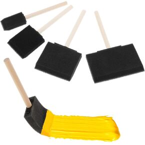 4 Pcs Foam Paint Brushes Foam Brushes for Painting 4 Sizes Wood Handle Foam Brushes Sponge Brushes for Staining Varnishes, and DIY Large Area Crafting 1", 2", 3", 4"
