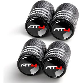 Tire Valve Stem Cap Cover for Cadillac Belt O-Ring Seal Corrosion Resistant Tire Valve Stem Air Cap 4 Pack Black