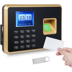 BISOFICE Bisofice Biometric Time Clock Attendance Machine for Employees Support 1000pcs Fingerprint/1000pcs Password/1000pcs ID Card Recognition 5 Languages System USB Port Data Management Device