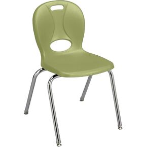 Learniture Structure Series Stacking School, 18" H, Set of 4 Fern Green Chair