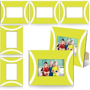 6 Pcs 8'' x 10'' Wooden Volleyball Picture Frame Sports Athletics Frames Team Photo Frame Bulk for Athlete Coach Team Sports Theme Party Gifts, Fits Display 4'' x 6'' Photos