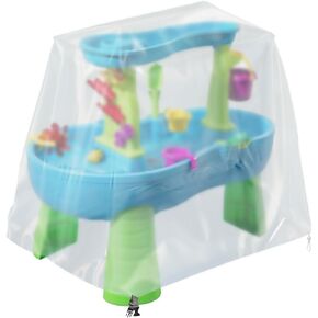 Kids Water Table Cover, Fit Step2 Rain Showers Splash Pond Water Table Waterpark Play Table Cover Outdoor Toys Cover - (Cover Only) Transparent PVC (Transparent)