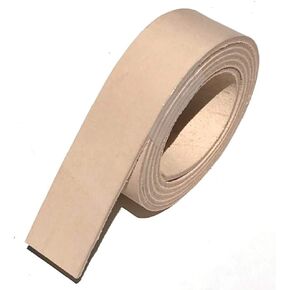 Dangerous Threads Natural Veg Tan 8/9 ounce Leather Belt Blank, Long Strip 1.5" x 60"