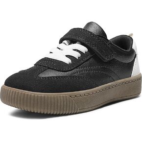 shoeslocker Toddlers Casual Sneakers Boys & Girls Loafer Shoes Comfortable Slip-On Lightweight Kids Sneakers Hook and Loops Toddler/Little Kids