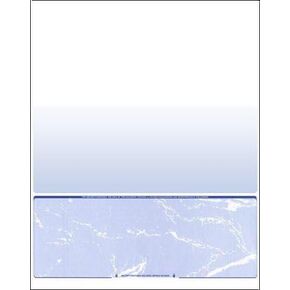 Compuchecks Check Paper Bottom Compatible with QuickBooks and More - 500 Computer Checks Designed for Secure Check Printing for Business or Personal - Blue Marble Blank Check on Bottom