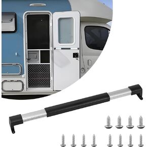 Donext RV Screen Door Handle, RV Door Handle Grab Bar for Motorhome Camper Trailer, Adjustable from 21-5/8 Inch to 28-5/8 Inch, with Non-Slip Grip Easy to Use