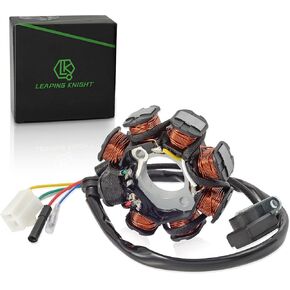 GY6 الجزء الثابت Magneto 8 لفائف 5 أسلاك التيار المتناوب النحاس الجزء الثابت للإشعال لـ GY6 50cc 60cc 80cc 150cc سكوتر الدراجة ATV Go-kart Buggy Engine Taotao Paliden Jonway Icebear Coolster Lance SUNL Vento