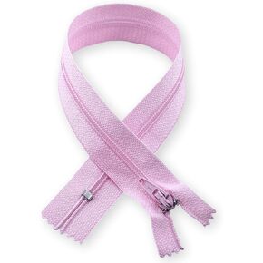 Rey SP40-305 Pack of 50 Nylon Zippers, 11.81 inches, Cerezo Color (305); Needle Pull-tab; Enameled Slider Finish; Automatic Slider; Gage 4; Metallic Bottom Stop
