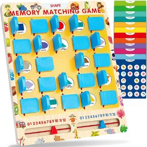 Matching Memory Game for Kids Ages 3-5 4-8, Travel Toys for Toddlers 3-5, Board Games for Kids 4-6 6-8, Car Airplane Travel Games Activities for Kids Ages 4-8, Toddler Kid Road Trip Essentials