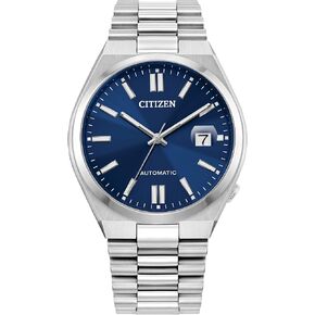 Citizen Men's Automatic Tsuyosa Sport Luxury Watch, Silver-Tone Stainless Steel, Blue Dial, 3 Hand with Date, 42 Hour Power Reserve (Model:NJ0150-56L)