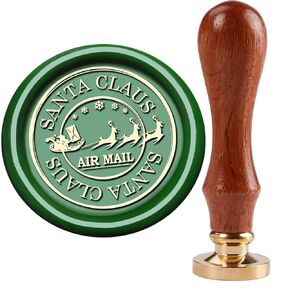 Christmas Wax Seal Stamp,Santa Claus Wax Seal Stamp with Deep Engrave Great for Gift Decoration Christmas Cards New Year Envelopes Wax Sealing (Santa Claus)