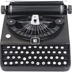 Antique Typewriter Model, Practical Stress Reliever Retro Vintage Portable Manual Props Model, Decoration Ornaments for Home, Thoughtful Gifts, Black