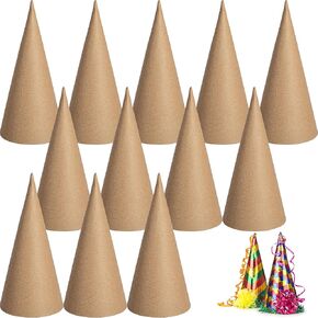 RunNico 6PCS Thick Christmas Paper Mache Trees, 13.8'' x 5.2'' Large Cardboard Craft Cones, Paper Mache Cones Open Bottom for Christmas Tree Gnomes Decorations DIY Art Crafts