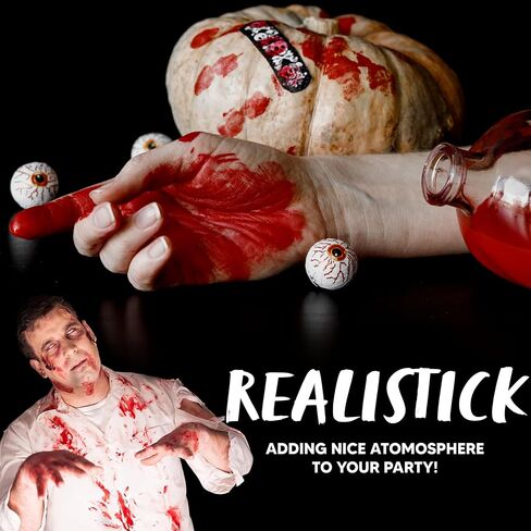 Spooktacular Creations 4PCS Fake Blood Spray, Halloween Blood Splatter, Vampire Blood Face Paint, Washable Fake Blood for Clothes, Zombie, SFX Cosplay Halloween makeup in Saudi Arabia