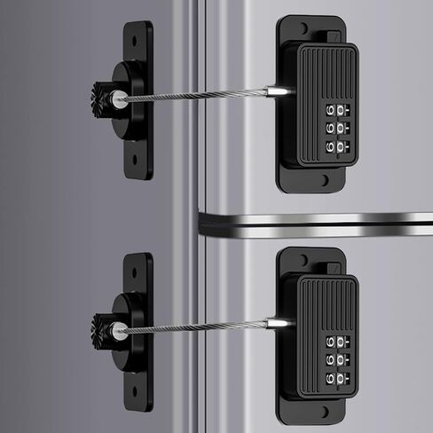 Heavy Duty Combination Refrigerator Lock (2 Pack) - Cabinet Locks Baby Proofing, No Drilling Adhesive Fridge Locks, for Fridge, Cabinets, Drawers, Window and Child Safety Cabinet Lock in Saudi Arabia