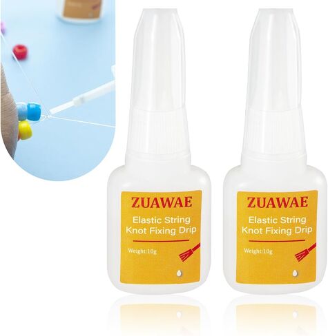 Jewelry Glue for Elastic String, Clear Craft Glue Elastic String Kont Fixing Drip, Bracelet Glue Bracelet Supplies for Rhinestones Crafts, Clay Beads, Fabric, Jewelry Making Kit in Kuwait