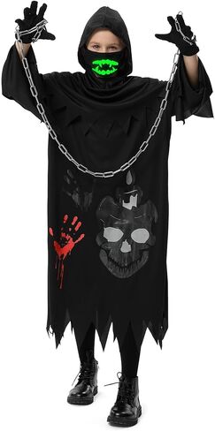 Grim Reaper Costume Kids, Halloween Costumes for Boys and Girls Scary Halloween Costumes in Saudi Arabia