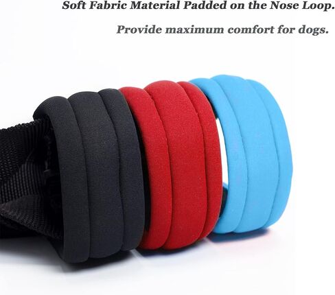 Dog Head Collar with Soft Fabric, Dog Head Harness for Dog to Stop Pulling with Adjustable Loop(M,Lake Blue) in Kuwait
