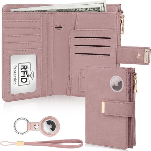 HUANLANG Passport Holder with Airtag for Women/Men, Airtag Passport Wallet for Travel Leather Passport Holder RFID Blocking,Travel Passport Walelt with Credit Card Holder in Saudi Arabia