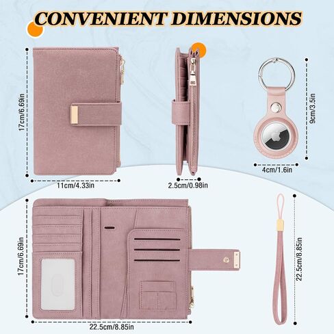 HUANLANG Passport Holder with Airtag for Women/Men, Airtag Passport Wallet for Travel Leather Passport Holder RFID Blocking,Travel Passport Walelt with Credit Card Holder in Saudi Arabia