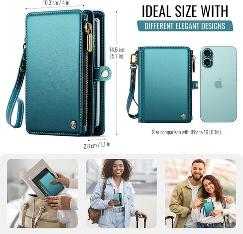 ASAPDOS Passport Holder for Travel, Passport Case Wallet with Strap Wristlet and Zipper Wallet for Men Women Blue in Kuwait