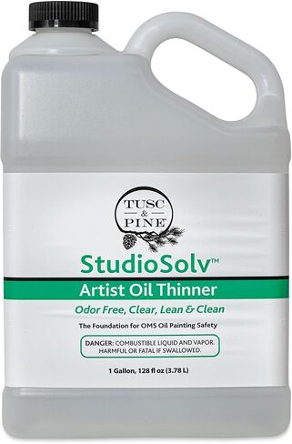 Tusc & Pine StudioSolv™ Odorless Mineral Spirits Gallon - Purified Odor-Free Spirit Solvent for Thinning Oils, Artists, Painting Thinner, Professionals, & More! in Saudi Arabia