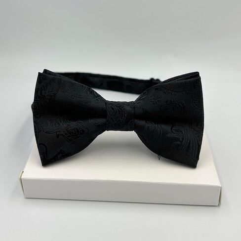 ربطات عنق بيزلي للرجال والأطفال، ربطات عنق كلاسيكية مربوطة مسبقًا قابلة للتعديل لحفلات الزفاف للرجال in Kuwait