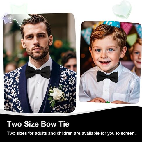 ربطات عنق بيزلي للرجال والأطفال، ربطات عنق كلاسيكية مربوطة مسبقًا قابلة للتعديل لحفلات الزفاف للرجال in Kuwait