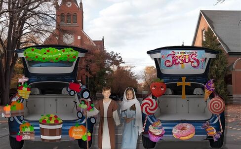 Trunk or Treat for Church Car Decorations Kit Church Halloween Car Decorations Green in Saudi Arabia