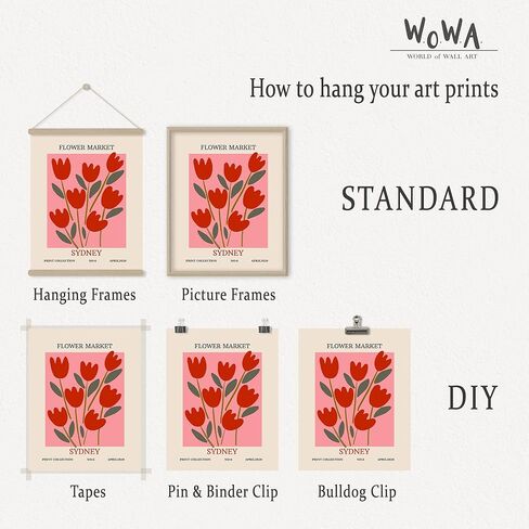 W.O.W.A - مطبوعات فنية جدارية من ماتيس، لوحة فنية جدارية تجريدية باللون الأخضر المريمية لديكور المنزل الجمالي (11 بوصة × 14 بوصة، بدون إطار) in Kuwait