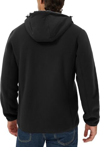 Pioneer Camp Men's Polar Fleece Jacket Sherpa Lined Warm Full Zip Up Hoodie Heavyweight Winter Jacket with Hood Outerwear in Kuwait
