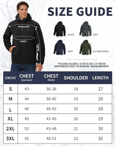 Pioneer Camp Men's Polar Fleece Jacket Sherpa Lined Warm Full Zip Up Hoodie Heavyweight Winter Jacket with Hood Outerwear in Kuwait