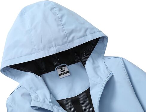 Girls Outdoor Lightweight Rain Jacket Kids Waterproof Breathable Mesh Lined Raincoat in Saudi Arabia