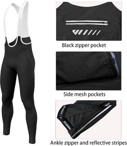Men's Cycling Bib Pants Padded Bike Cycling Bibs Pants Men Tights with Shoulder Straps 4D Padding Breathable Quick-Dry in Saudi Arabia