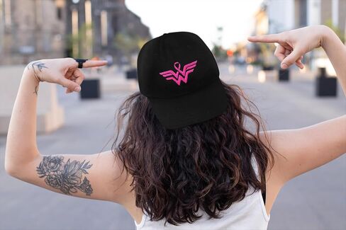 Breast Cancer Awareness Hat for Women Embroidered Pink Ribbon Hat in Saudi Arabia