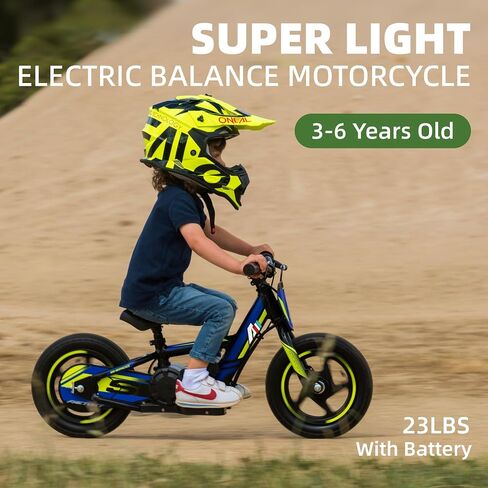 Lightweight Electric Dirt Bike for Kids, 170/340W Electric Motorcycle Up to 10/12MPH, 24V Detachable Battery, Hand-Operated Dual Brakes Electric Balance Bike for Ages 3-6/5-12 in Saudi Arabia
