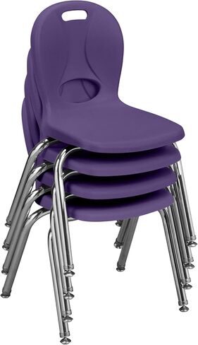 مدرسة التراص من سلسلة Learniture Structure، ارتفاع 35.56 سم، مجموعة من 4 كراسي أرجوانية in Kuwait