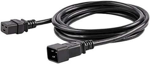 StarTech.com 6ft (1.8m) Heavy Duty Extension Cord, IEC 320 C19 to IEC 320 C20 Black Extension Cord, 15A 250V, 14AWG, Heavy Gauge Extension Cable, Heavy Duty AC Power Cord, UL Listed (PXTC19C20146) in Kuwait